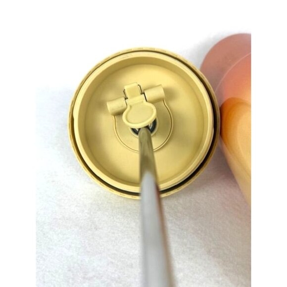 Meoky Insulated Leak Proof Tumbler with Handle & Straw 40oz - Orange/Beige - Picture 9 of 9